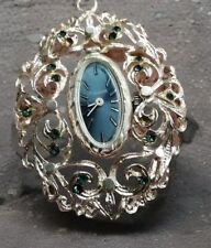 Doppia collana argento 800 con Orologio FULGOR Donna NUOVO  vintage anni 60