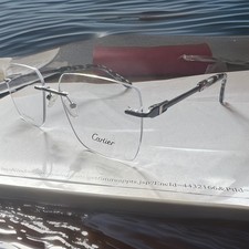 Montatura per occhiali da vista Cartier, unisex, 54,17,152. Nero. (Prezzo di vendita)