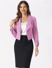 Blazer donna rosa ritagliato