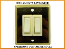 Interruttore ottone doppio