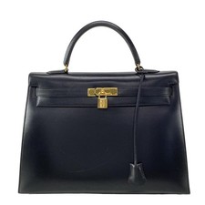 HERMES Kelly 35 Black Box Calf