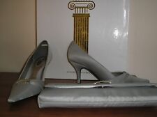 scarpe donna di raso impero couture grigie n.36 + pochette