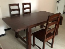 TAVOLO + 2 SEDIE LEGNO MASSELLO