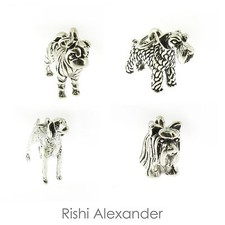 Charm cane cucciolo argento