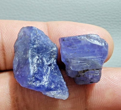 Tanzanite blu grezza - , naturale