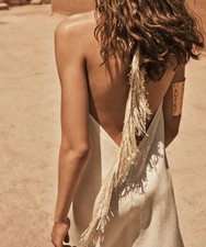 ABITO ZARA IN LINO CON FRANGE