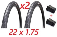 2 x Copertoni 22 x 1,75 Bici BICICLETTA + Camere d'aria VALVOLA AMERICANA