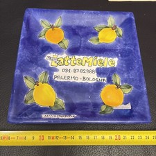 Ceramic Siciliana piatto svuotatasche Nino Parrucca Radio FM Latte Miele Bologna