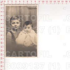 B9137 FOTO CARNELLI VARESE DUE BAMBINI - MITTENTI: GIANNI e ERMINIA 1940