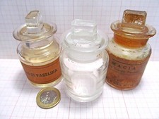 FARMACIA LATINA ROMA 3 Antiche bottigline flaconi anni '40 medicina chimica