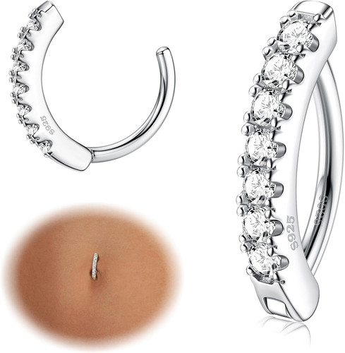 14g piercing ombelico argento - 14g,