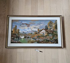 Quadro arazzo ricamato a punto
