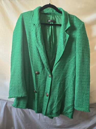 Blazer zara tweed oversize - zara,
