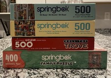🔴🔵Springbok, lotto di 4 puzzle, 3 - 500 pezzi e 1 - 400 ottimo valore multipack🔴🔵