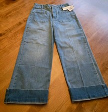 Jeans cropped gamba larga - gamba,