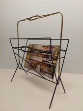 Bellissimo Portariviste Vintage Anni '50 Metallo e Ottone Italy Mid Century 