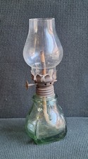 Antico Lume Lumino A Olio Piccolo In vetro XX secolo 
