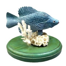 Scultura corallo pesce blu