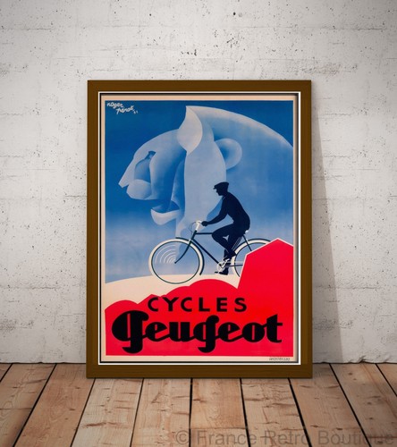 Poster velo cicli peugeot - velo,