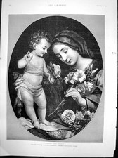 Antique Print Virgin Child