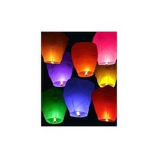 10 Pz Lanterna Cinese Volante in Colori Assortiti Biodegradabile ideale x feste