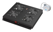 GRUPPO 2 VENTOLE CON TERMOSTATO PER ARMADI RACK LINK EAVI NERO