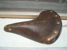 Sella biciclette epoca Pecorari, cuoio, riccioli, anni 30/40