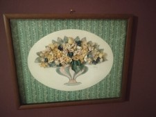 Quadro fiori essiccati fatto a mano misure 53 x 43 cornice legno
