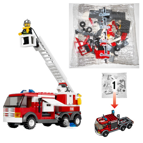 Lego 7239 camion dei pompieri - dei,