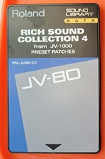 Roland PN-JV80-07 data card Rich Sound coll. 4 for JV series - Used, very good