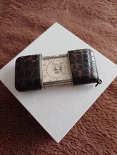 Orologio da Tasca Movado Ermeto a Carica Manuale in Acciaio e Pelle