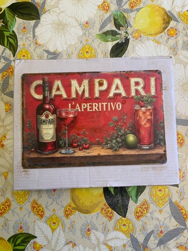 Insegna metallo campari - in,