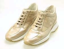 HOGAN scarpe interattive donna EU 36,5 pelle lacci basso rosa