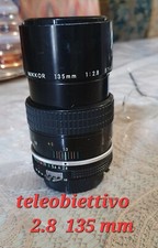Teleobiettivo Nikon 2.8/ 135 mm + Grandangolo Vivitar 2.8/ 35mm