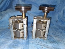 2 condensatori rotativi compatti con trasmissione schermato radio a valvole SABA Freiburg 6
