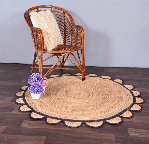 Tappeto iuta boho chic fatto - , a