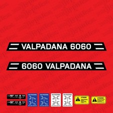 Adesivi di Ricambio Valpadana 6060 - Kit Decalcomanie Trattore Aftermarket