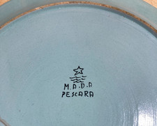 CERAMICHE DA COLLEZIONE-ABRUZZO-PESCARA-MADA-POLCI-PIATTO DA RESTAURARE-FLOREALE