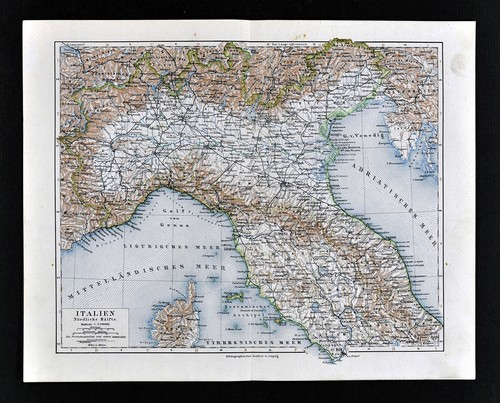1900 mappa meyers nord - mappa, italia