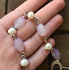 Bracciale Quarzo Rosa Perle