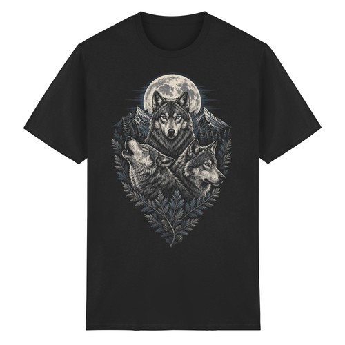 Shirt lupo unisex con branco - lupo,