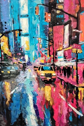 Opera olio tela - opera, 50x70