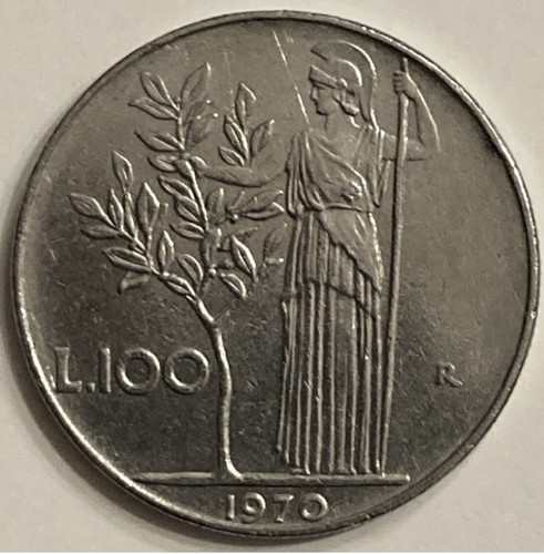 Moneta 100 lire - 100, 1970