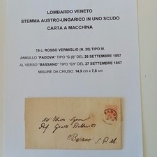 Francobolli Lettera Antichi Stati Con Testo
