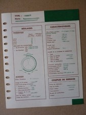 Fiche technique Mercedes