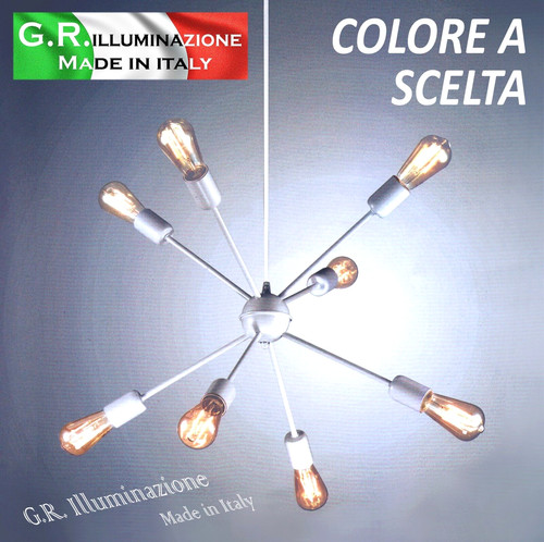 Lampadario moderno bianco l - moderno,