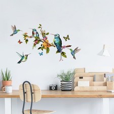 Adesivo murale uccellino fiore