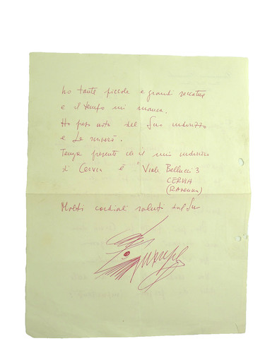 Lettera autografa giovannino - lettera,