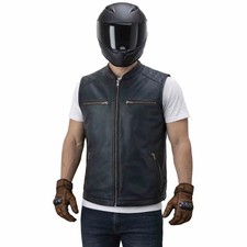 Giubbotto pelle moto uomo nero