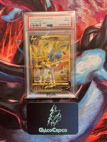 Carte pokémon zacian gold - pokémon, v